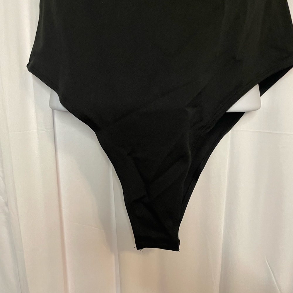 Women’s SOLYHUX black short sleeve bodysuit size M - Picture 4 of 8
